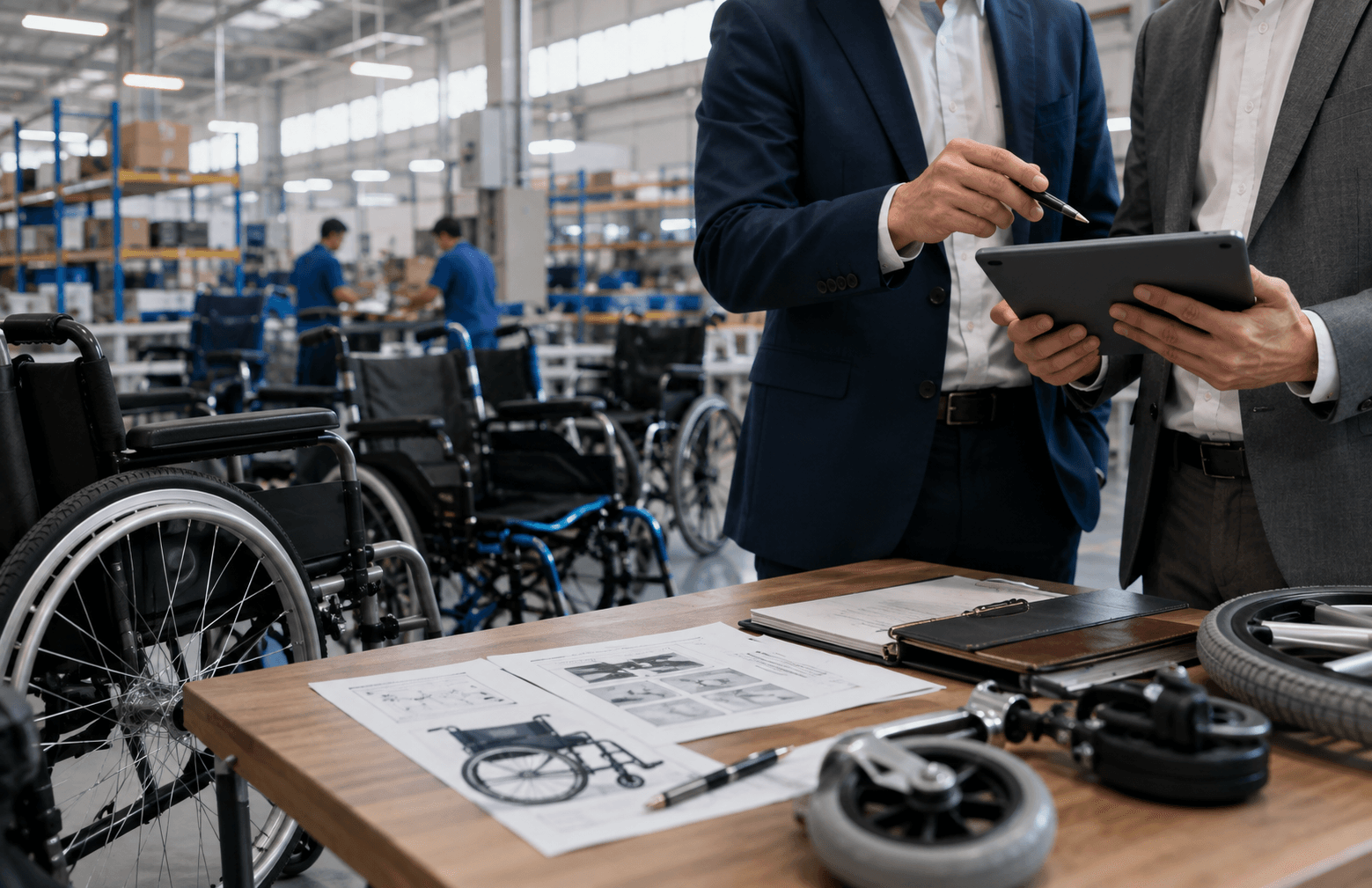Wheelchair supplier and sourcing review in a manufacturing facility