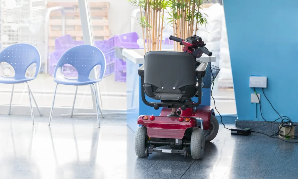 Charging mobility scooter