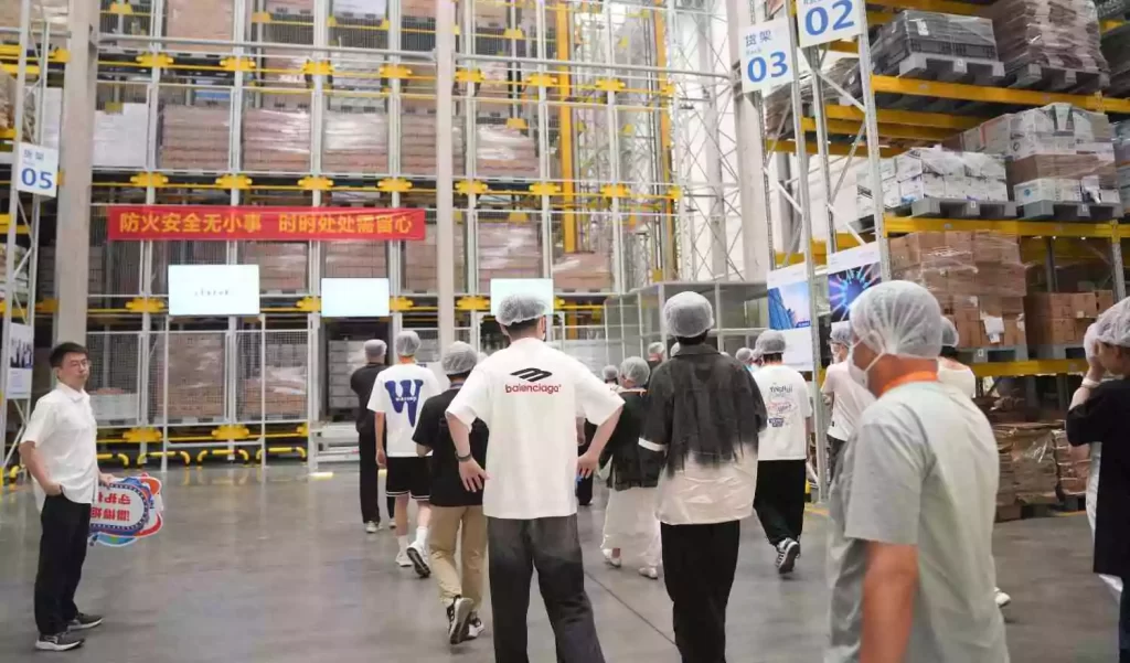 During the visit to the factory