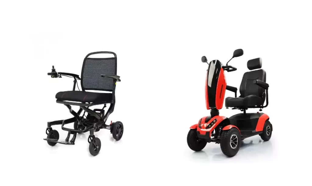 power wheelchair and mobility scooter