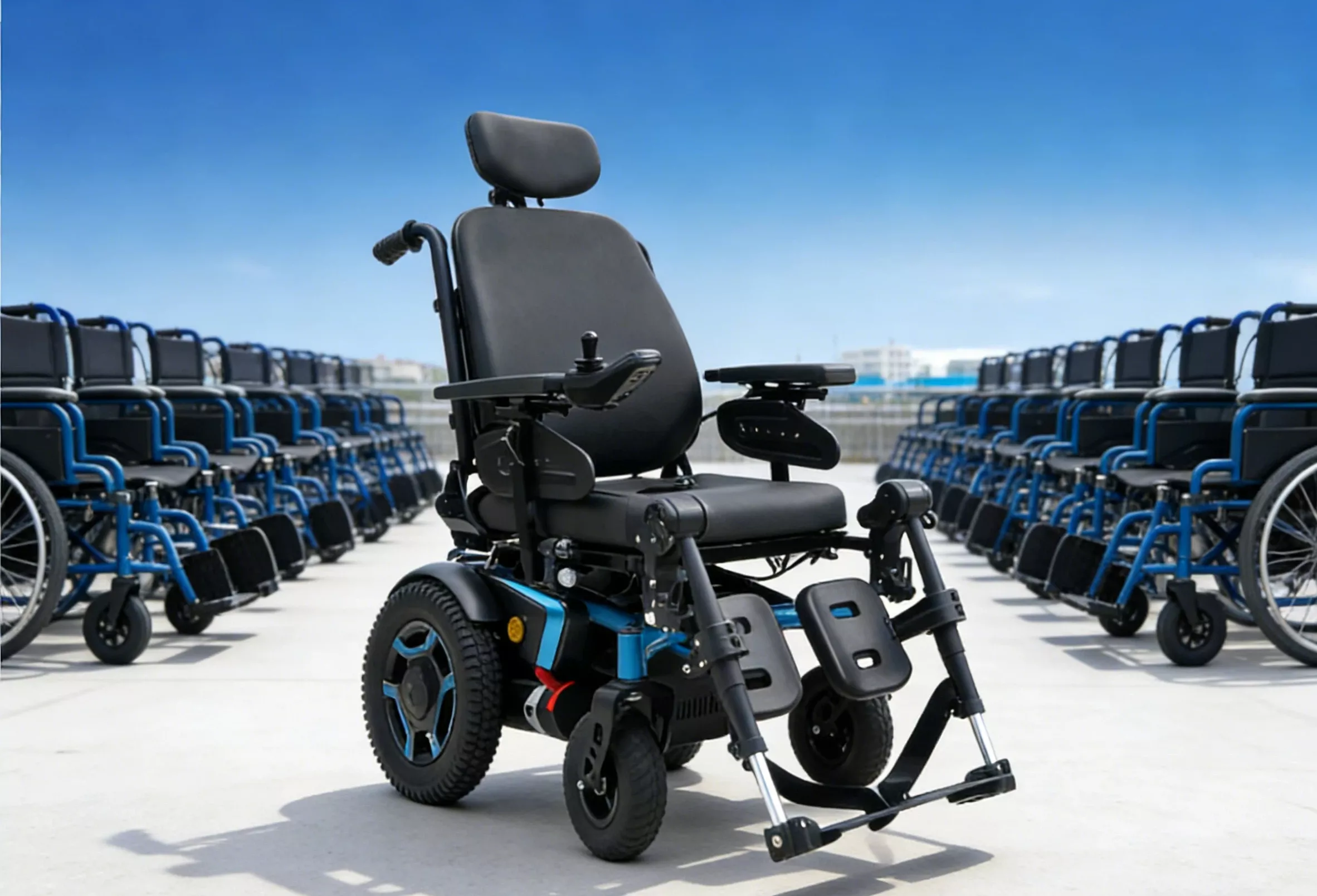 high back power wheelchair factory