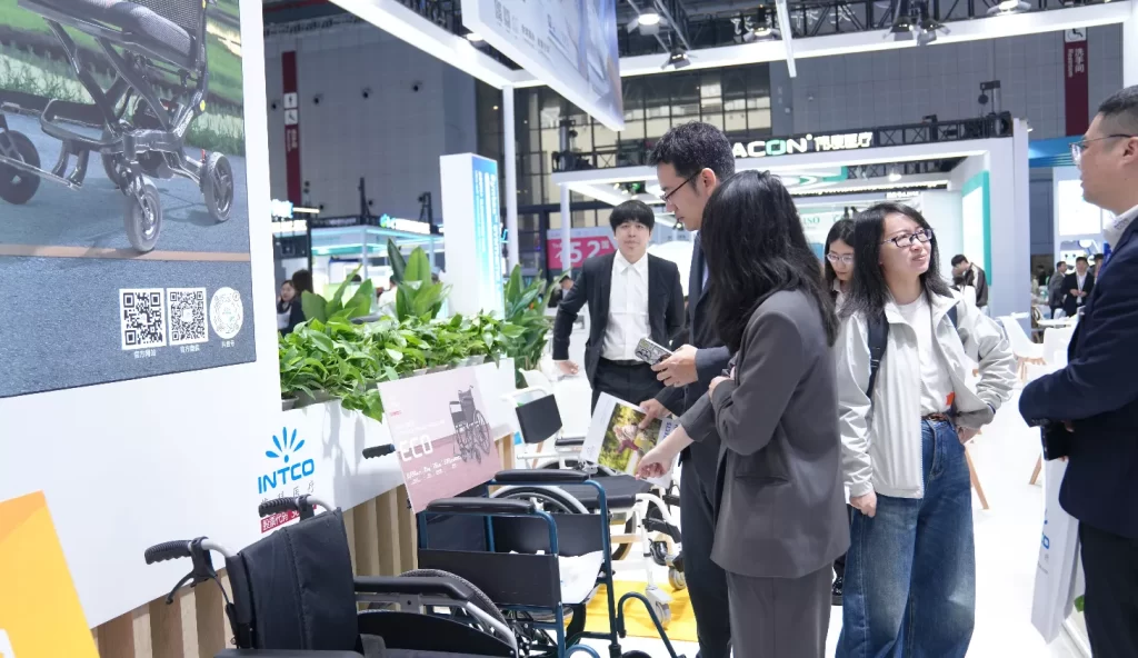 Visitors experience INTCO wheelchairs